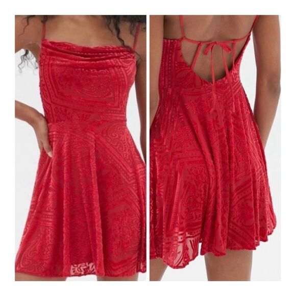 UO lexi Velvet Cowl Neck Mini Dress size M 
NWOT never worn before - Picture 1 of 8